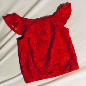 ✨RED FOREVER 21 TOP✨